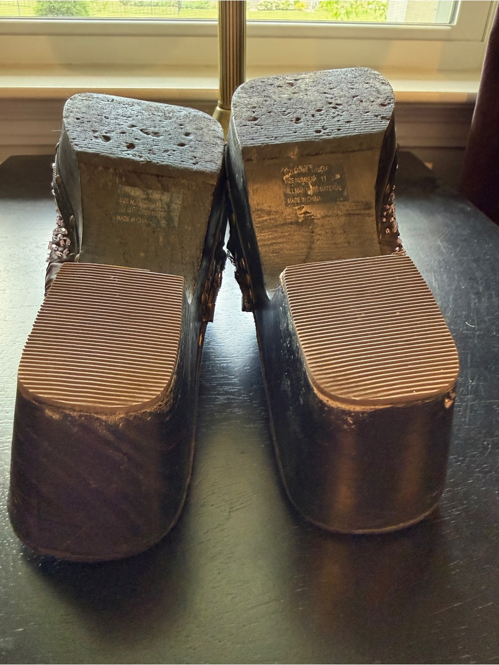 lei Black Embellished Slip-On Beaded Mules - Picture 5 of 6